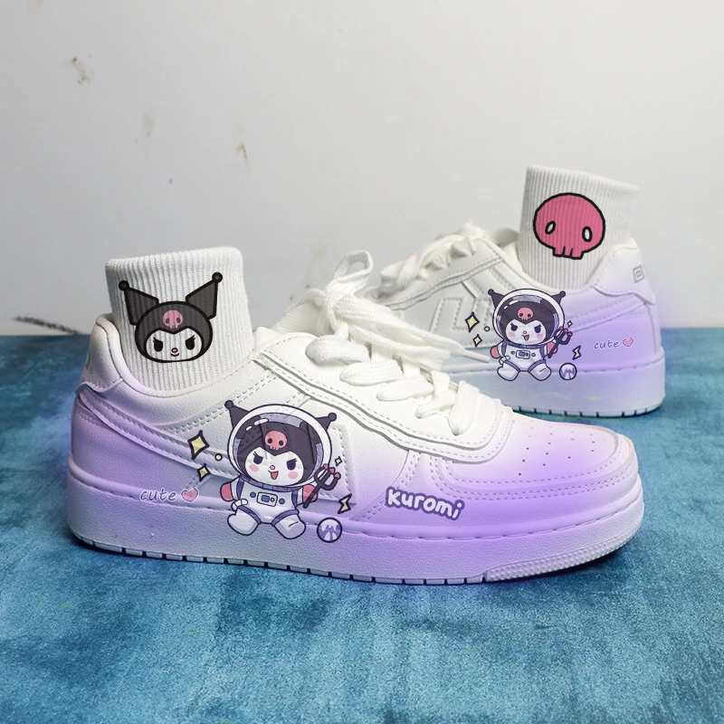 

Sanrio White Shoes for Women 2023 New Kuromi Casual Sneakers Niche Original Shoes All-Matching girls women