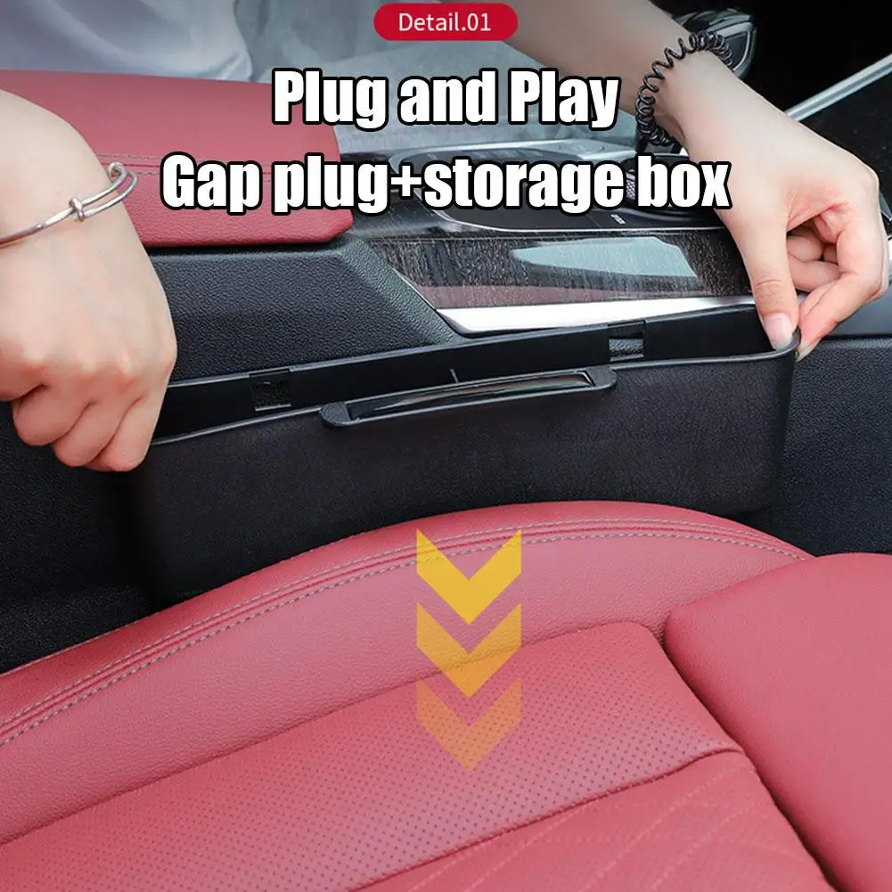 

Универсальный автомобильный Органайзер с наполнителем, автомобильный ящик для хранения с разрезами на сиденье, карманный Ловец с разрезами для бумажника, телефона, автоматический доступ R8W1