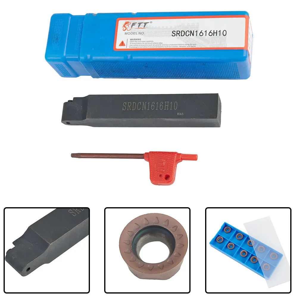 12 шт. токарный станок SRDPN1616H10 держатель токарного инструмента с R5 RPMT10T3MOE-JS LF6018
