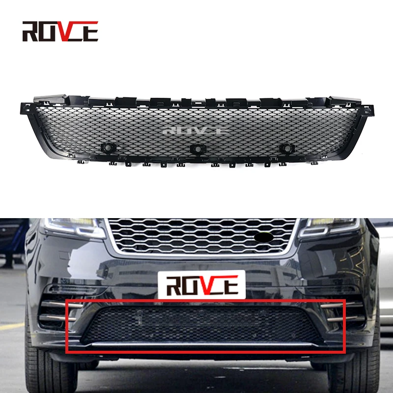 ROVCE Автомобильный передний бампер из АБС-пластика нижняя решетка для Land Rover Range Velar