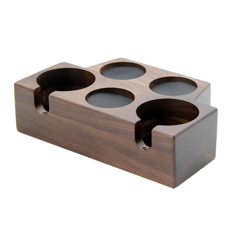 

Wood Coffee Filter Tamper Holder Wooden Espresso Tamper Mat Stand Tamper Station 5 Holes 58Mm
