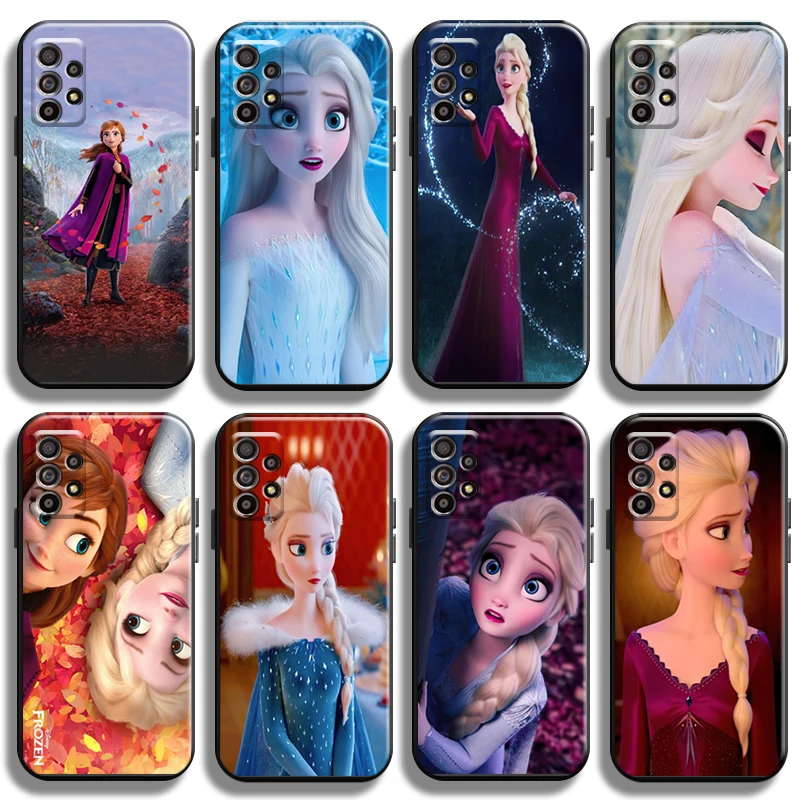

Disney Frozen Pretty Elsa Anna Phone Case For Samsung Galaxy A52 4G A52 5G Coque Carcasa Shockproof Full Protection Funda Shell