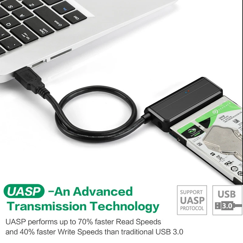 Кабель SATA 3 адаптер Sata на USB 0 5 Гбит/с Поддержка 2 5/3 дюйма |