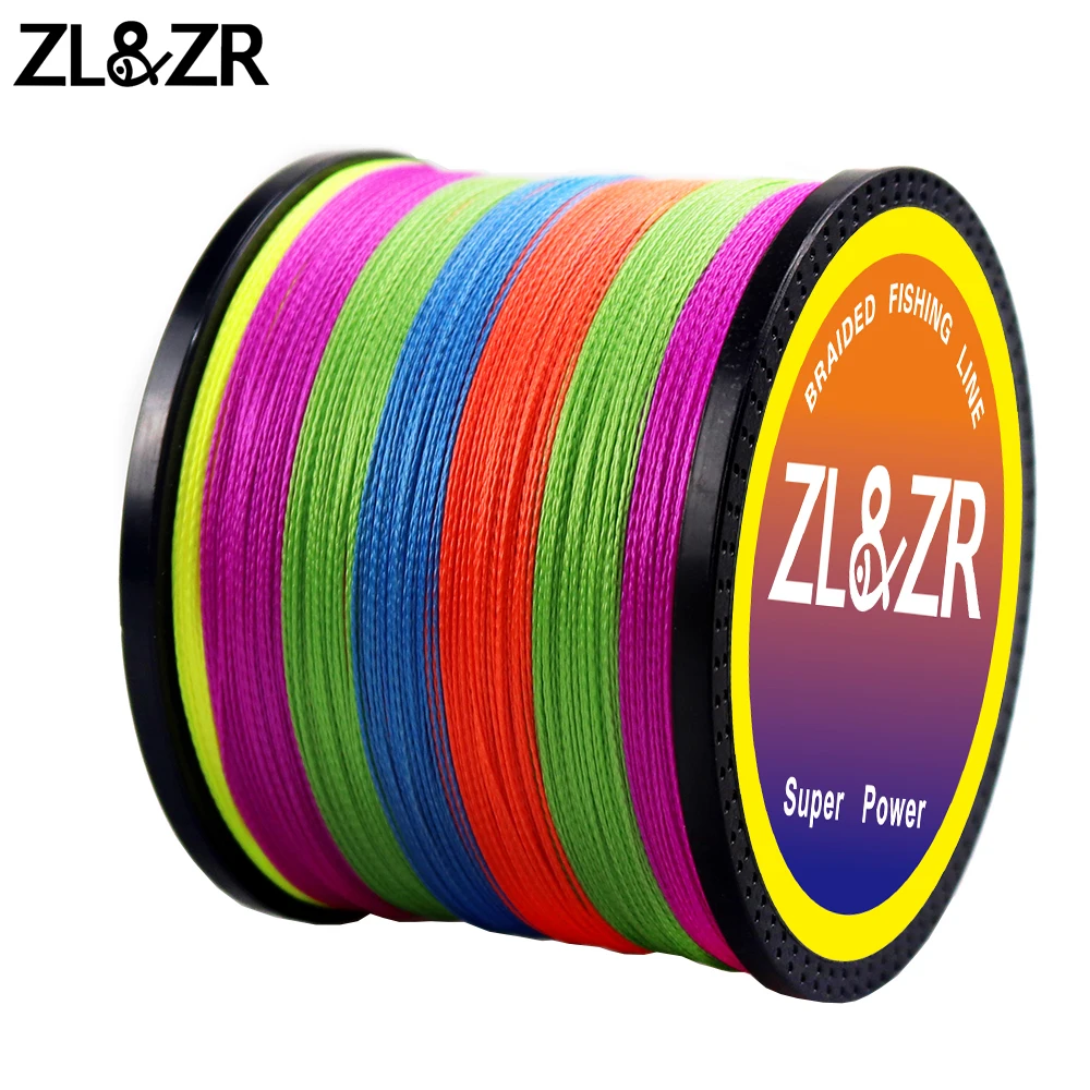 

ZL&ZR 0.11-0.55mm Carp Fishing Line 10 Color Multifilament PE Braided Fishing Rope 4 Strands 300M 500M 1000M 10 to 80LB Pesca