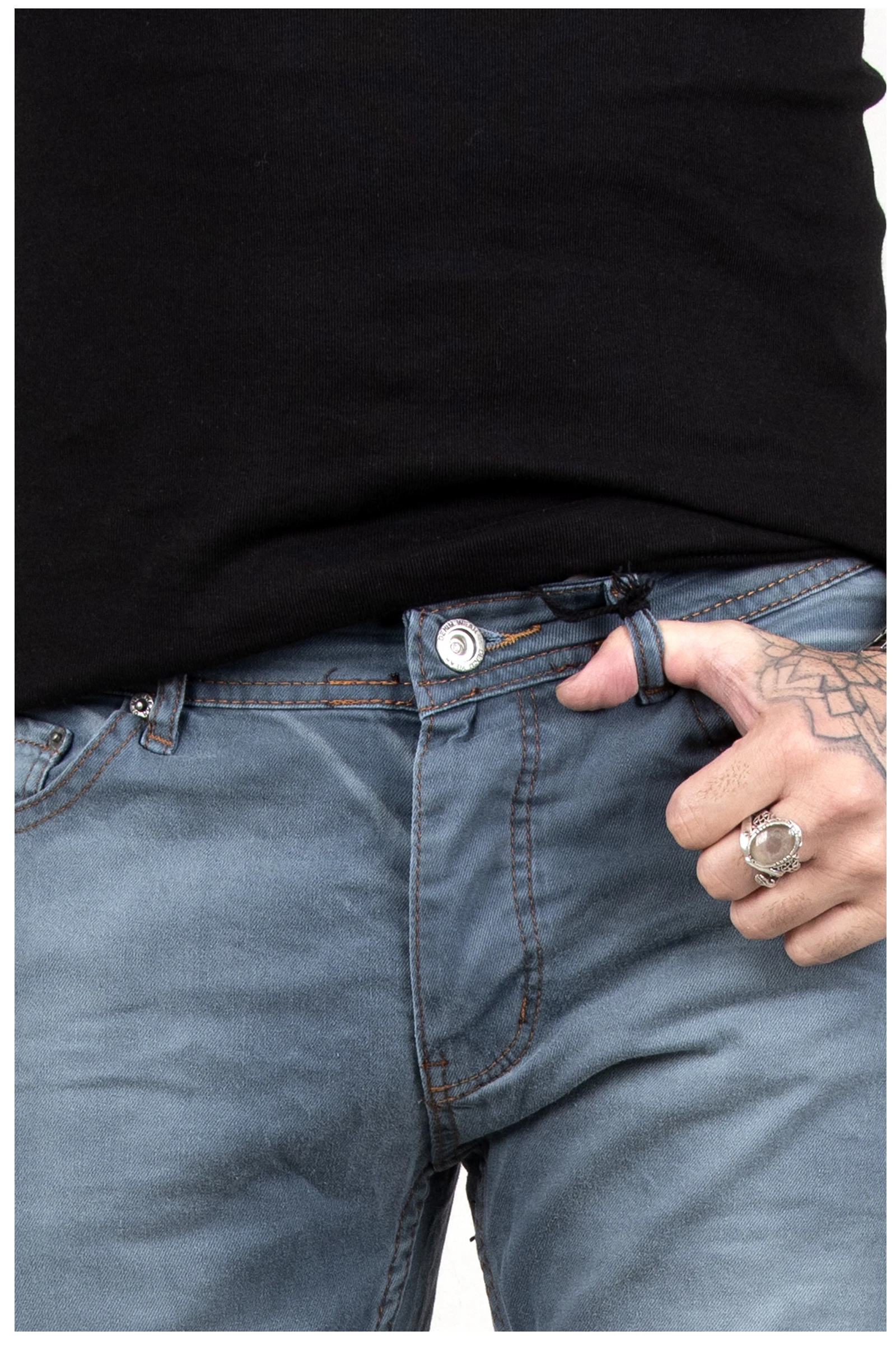 DeepSEA Lycra Narrow Cut Laser Men 'S Jeans Pants 2301453