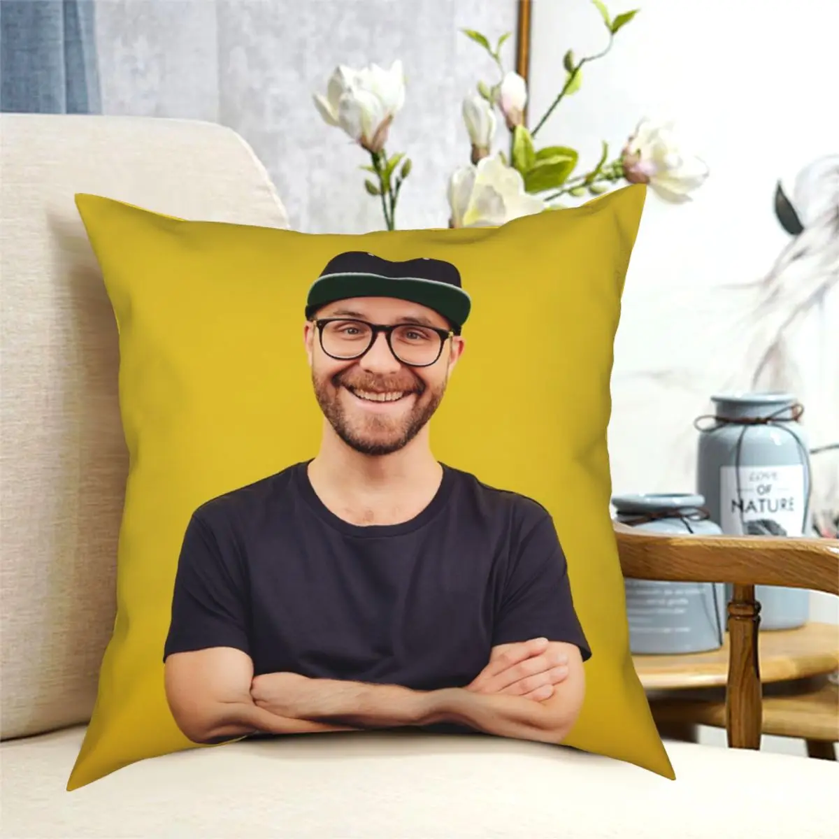 

Mark Forster Pillowcase Polyester Creative Zipper Decorative Pillow Case Home Cushion Cover 45x45cm