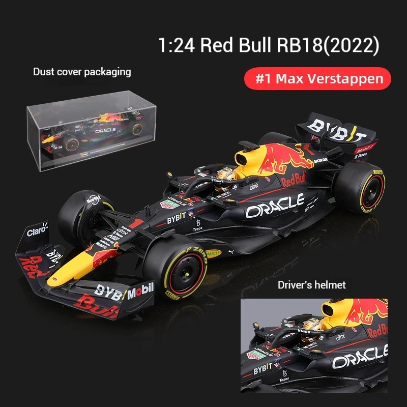 ago 1:24 Red Bull Rb18 1 Verstappen 11 Perez F1 Model samochodu 2022 Symulacja stopu Formuła Wyścigi Zabawka Ozdoba Prezent