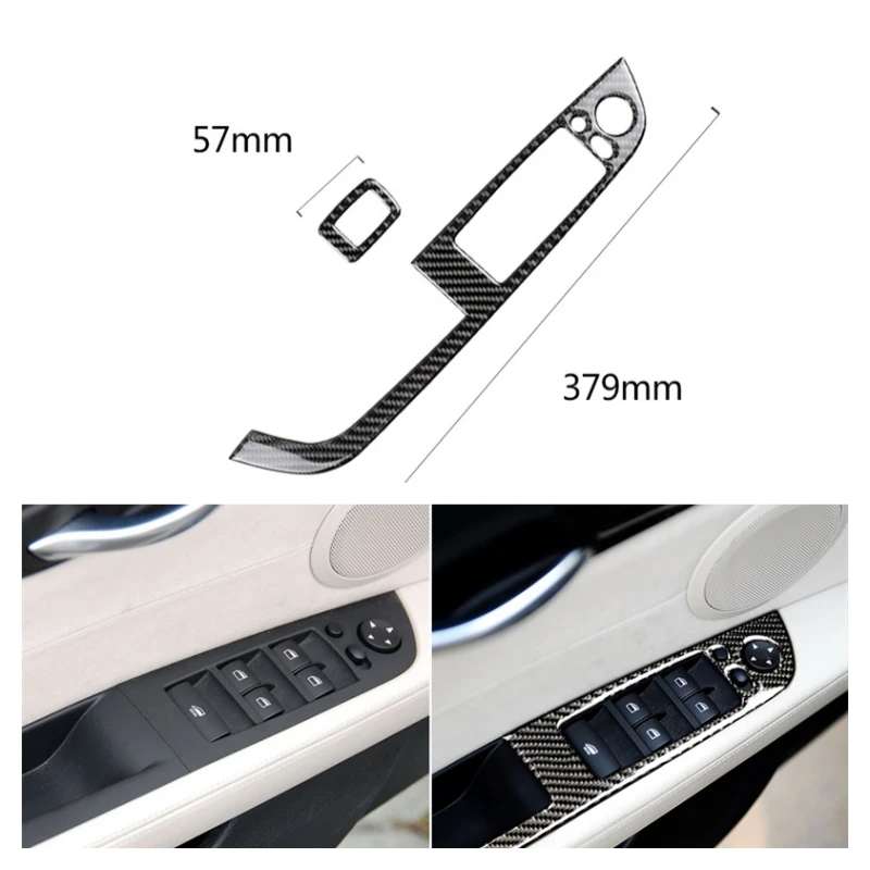 

Наклейка из углеродного волокна для BMW Z4 2009-2015, кнопка переключателя стеклоподъемника автомобиля, панель управления, крышка, отделка, аксессуары для интерьера автомобиля