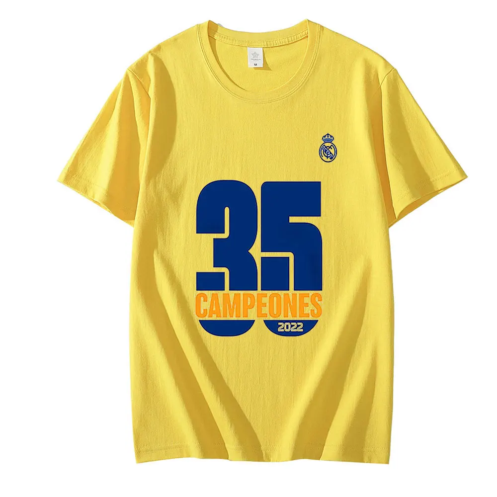 

Real Madrid 35 Championship Men's T Shirt Same Style With Toni Kroos Male Sports Tops Fans for Summer Short T Camiseta Hombre