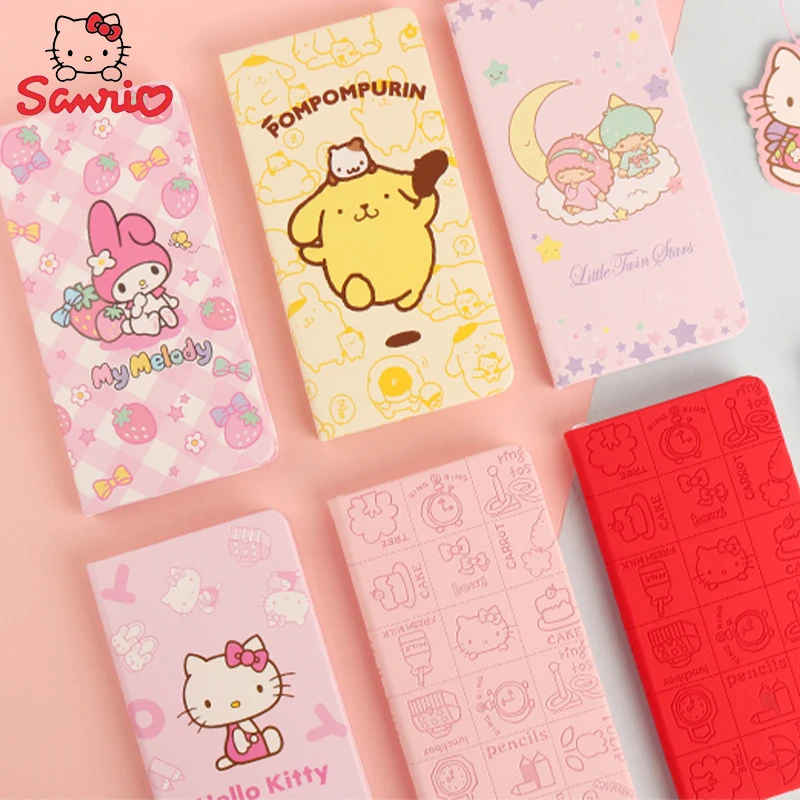 

Блокнот Sanrio в стиле Каваий Hello Kitty, коричная мелодия, ежедневник для девочек, тетрадь с мультяшными рисунками, студенческие принадлежности