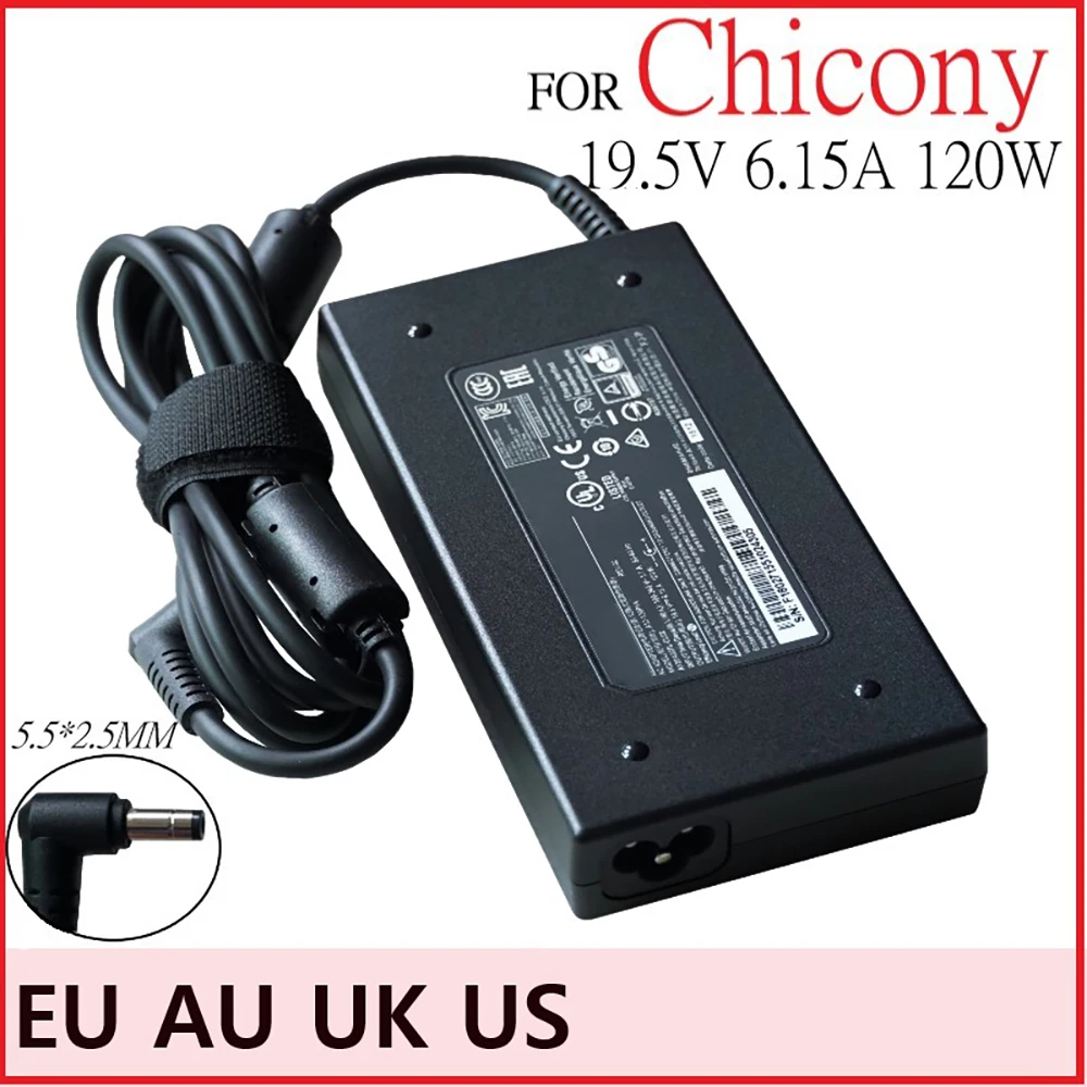 

For Chicony 19.5V 6.15A Power Supply for MSI GE60 GE70 GP60 PE62 GE72 GF63 16GH AC Adapter Laptop Charger A12-120P1A 3