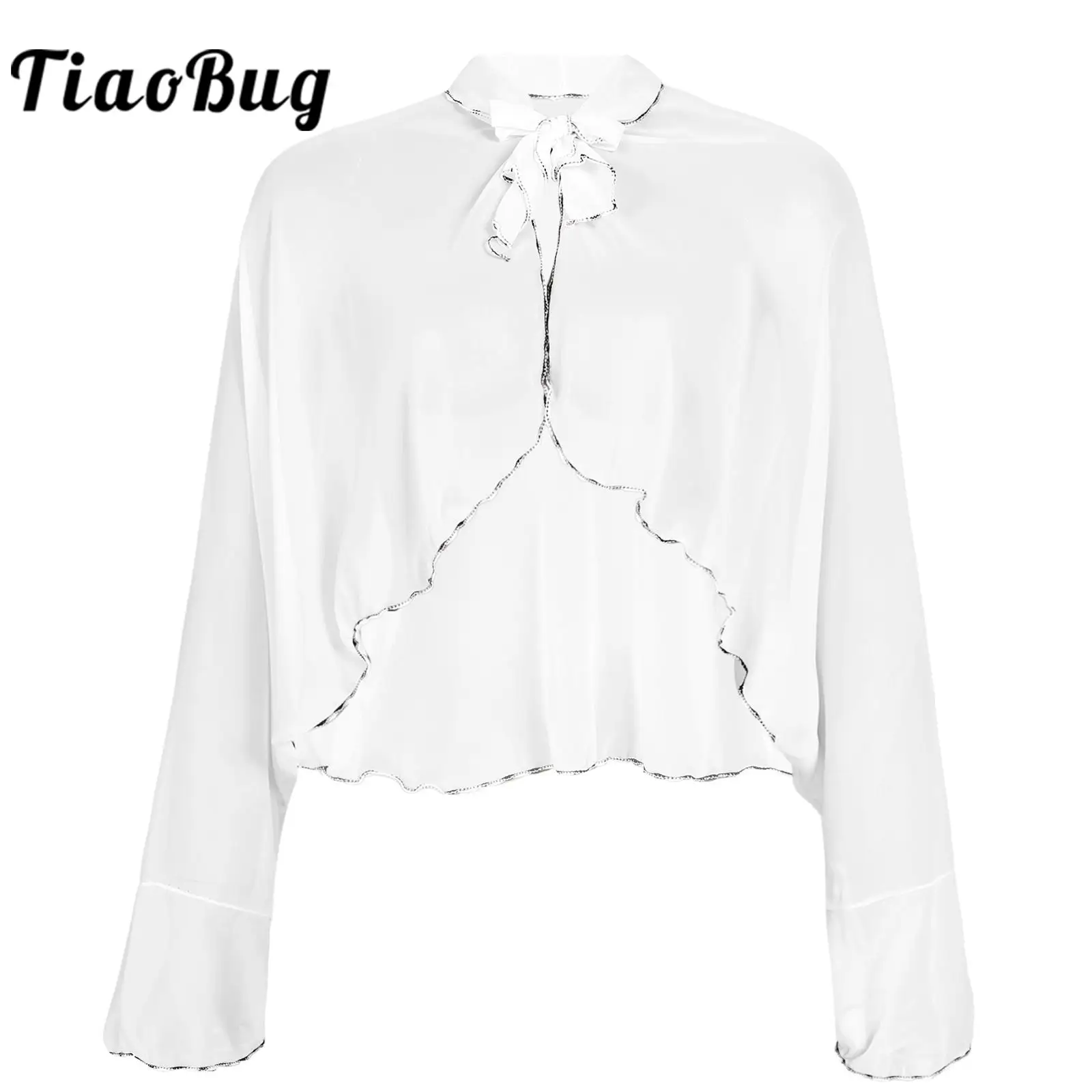 

Women's Elegant Bolero Bridal Wrap Long Sleeve Sun Protection Chiffon Cardigan Evening Cape Wedding Shawl Shrug Beach Cover Up