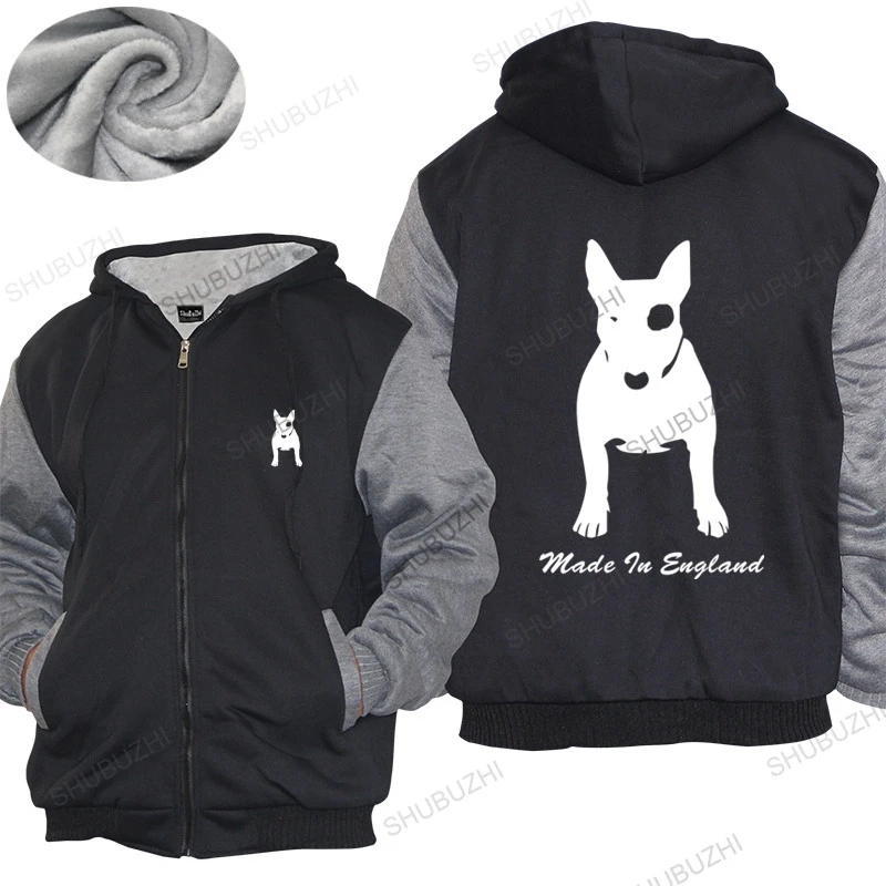 

mens brand warm coat male gift tops Mens Premium English Bull Terrier Made in England Funky top gift Male long sleeve thick