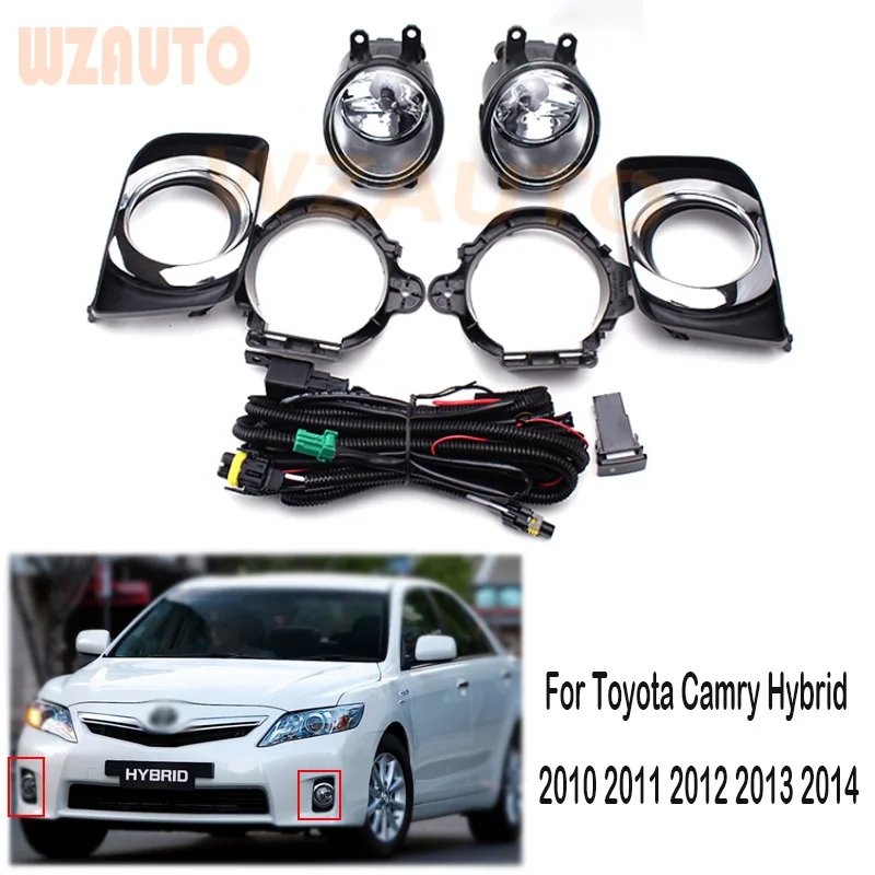 

1 Set Daytime Running Fog Light Assembly Car Front Bumper Fog Lamp Wiring Set For Toyota Camry Hybrid 2010 2011 2012 2013 2014