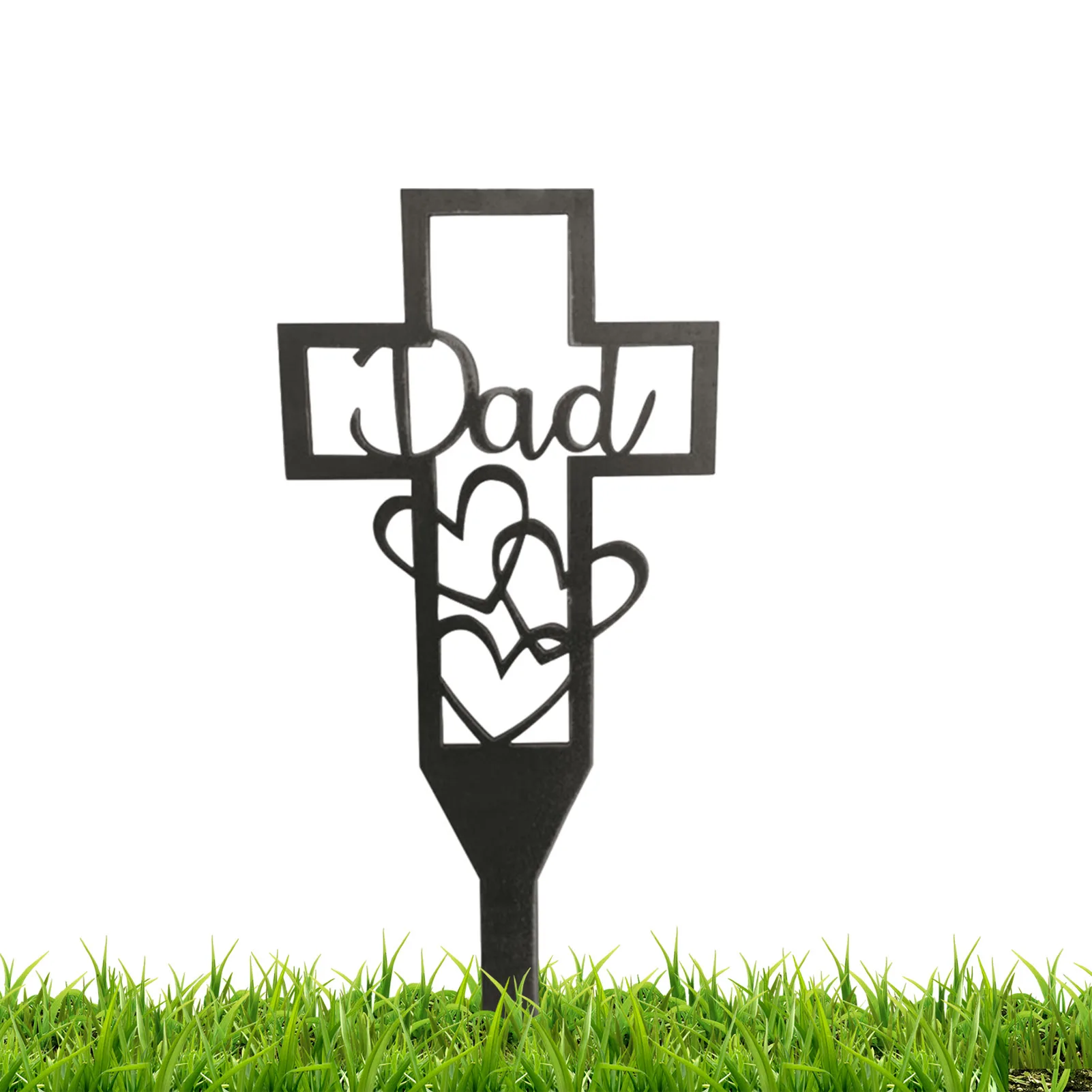 

Гравировальный маркер с крестом на колышке, памятные таблички на колышке, металлический кладбище, значок на колышке для умерших родственни...
