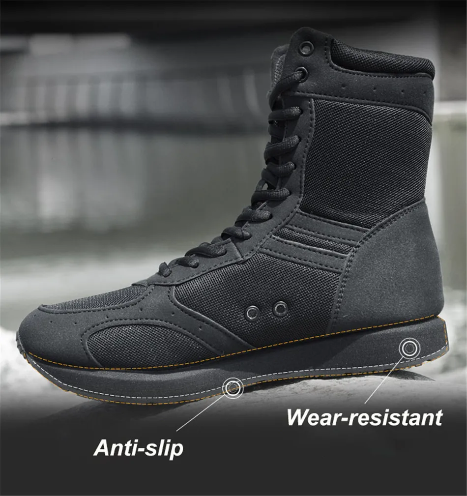 Summer Ultra-light Hiking Shoes Men Women Combat Training Boots Soldier Marine Tactical Boots Black Breathable Military Boots