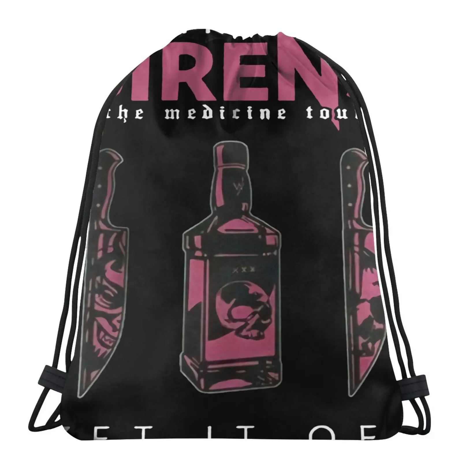 

Sleeping With Sirens The Medicine Tour Men's Backpack Custom Logo Custom Logo String Bags Anime Bag Screen Bag Storage Bag Bag