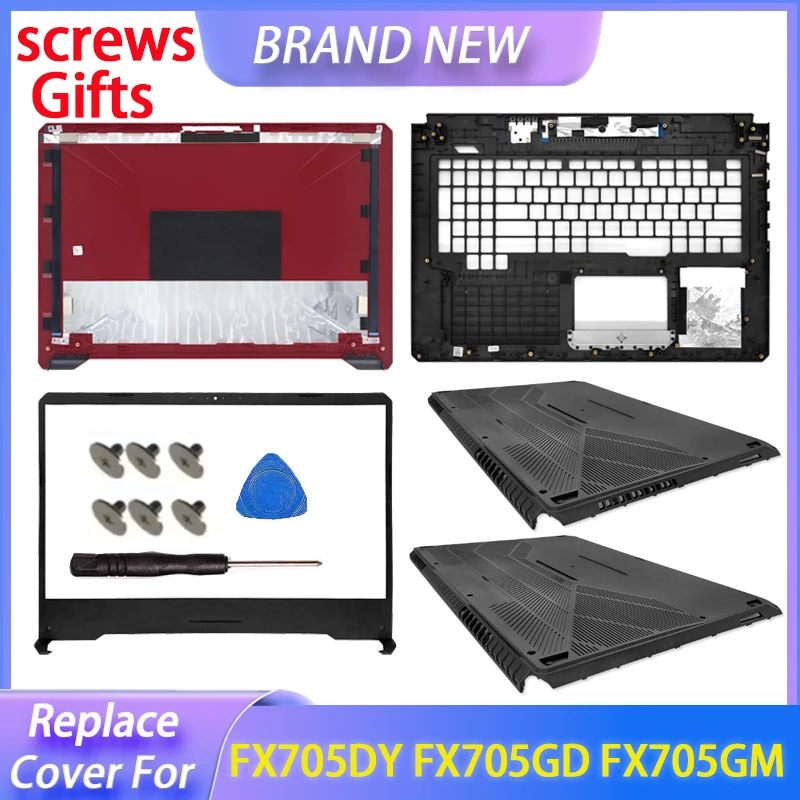 Фото Замените крышку для ноутбука FX705 FX705DY FX705GD FX705GM, задняя крышка ЖК-дисплея, передняя панель, верхняя нижняя нижняя часть корпуса, верхний корпус №1