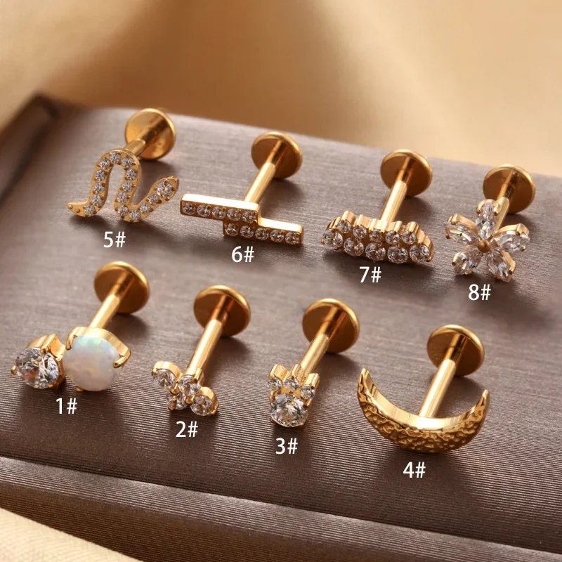 1 шт. 16 г G23 титановые ушные манжеты костяной винт пирсинг серьги-гвоздики для