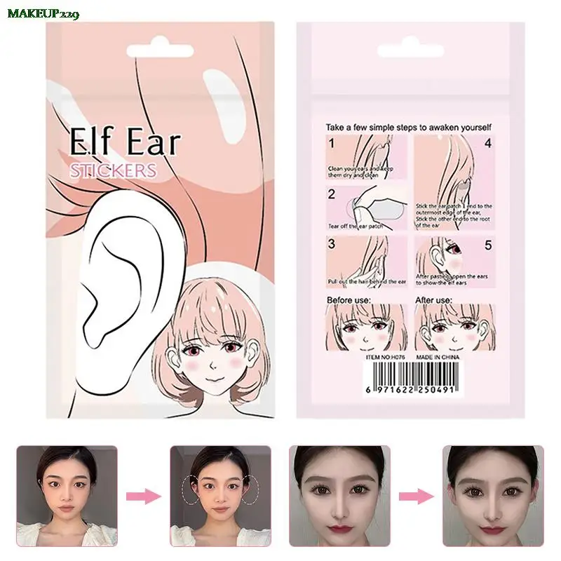 

Наклейки для ушей Elf, шпон для коррекции эффекта ушей, вертикальная подставка, наклейки для ушей, волшебные наклейки для ушей, фото, стереоти...