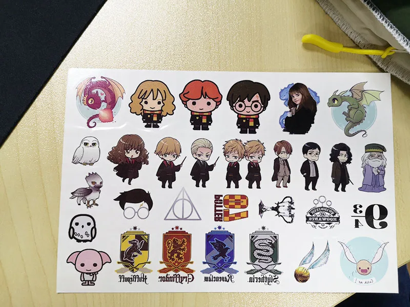

Harries Stickers Potters Temporary Tattoo Stickers Anime Sticker Arm Hand Face Fake Tattoo Decal Body Art Kid Body Toy Decor