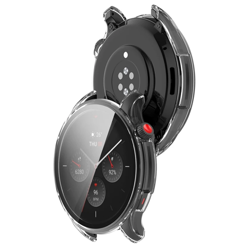 Жесткий чехол из поликарбоната для Amazfit GTR 4 + закаленное стекло смарт-часов защита