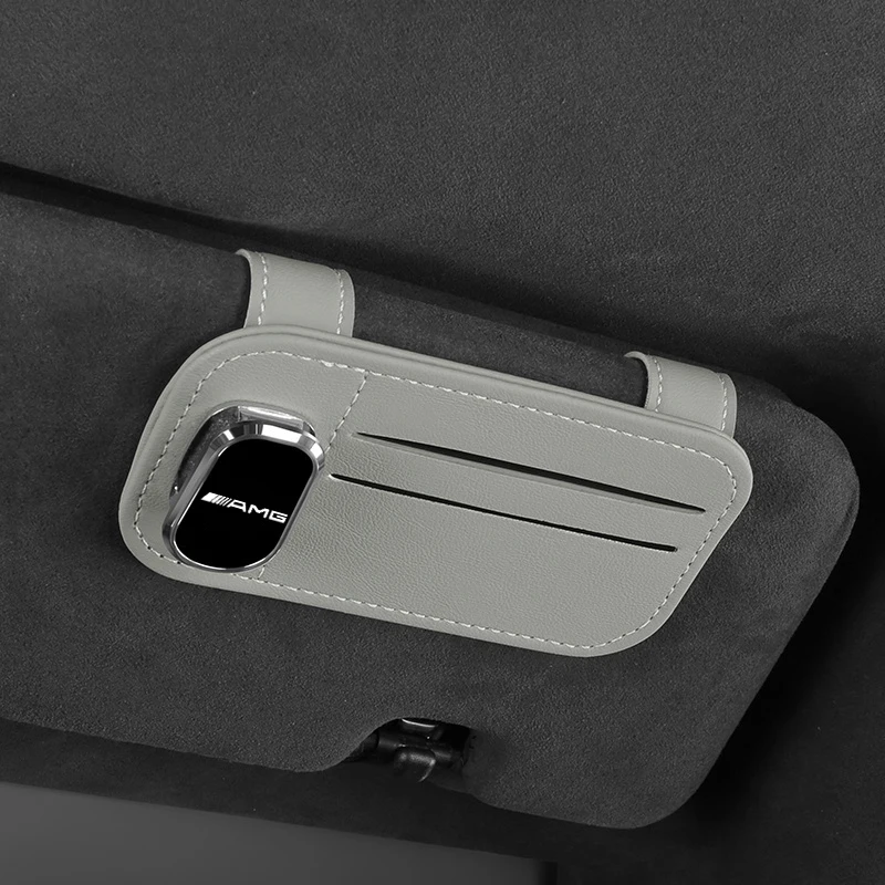 Кожаный автомобильный солнцезащитный козырек зажимы для очков держатель