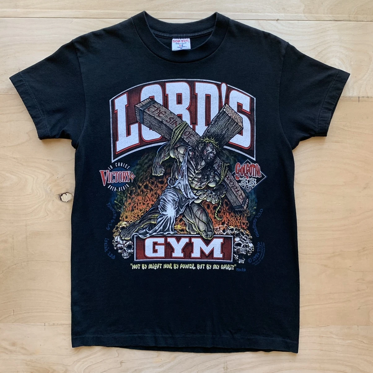 Винтажная Футболка Lord Gym с принтом без пота |