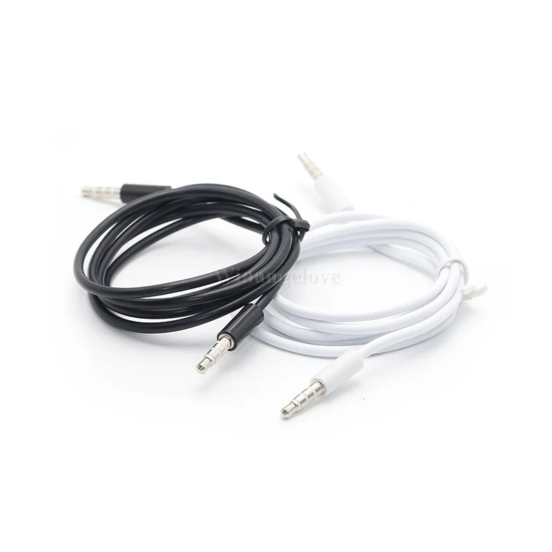 Aux-кабель 100 шт./лот аудиокабель с разъемом 3 5 мм белый черный со штыревыми
