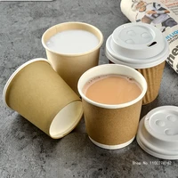 100pcs net red 4oz 100ml small paper cups double layer dispsoable coffee cup birthday party favor milk tea beverage cup