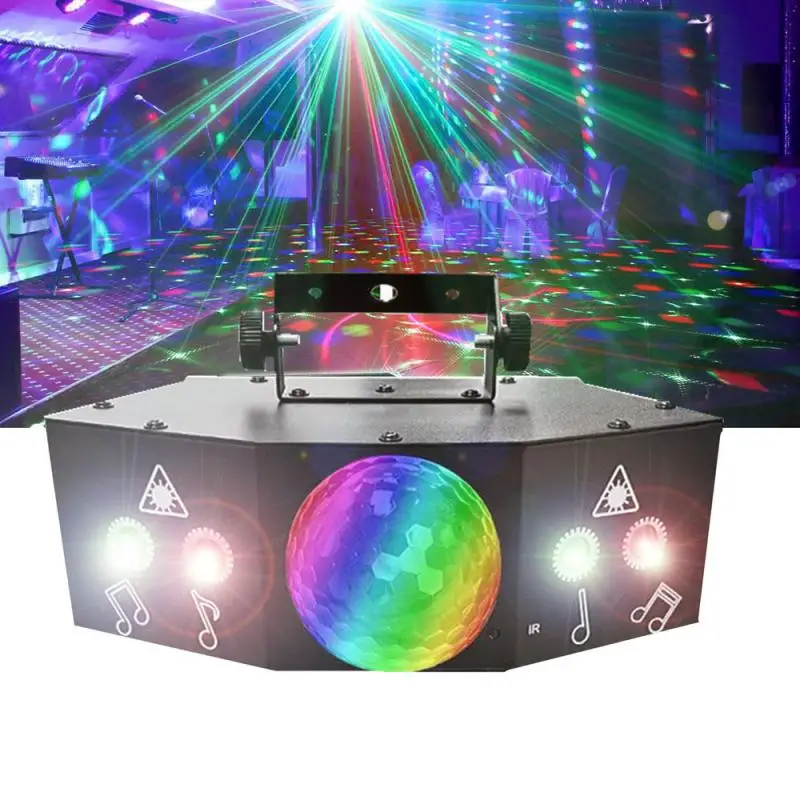Stage Lights Laser Projector Disco Ball Voice Control Strobe DJ Disco Party Christmas Holiday Club Wedding Halloween Decoration