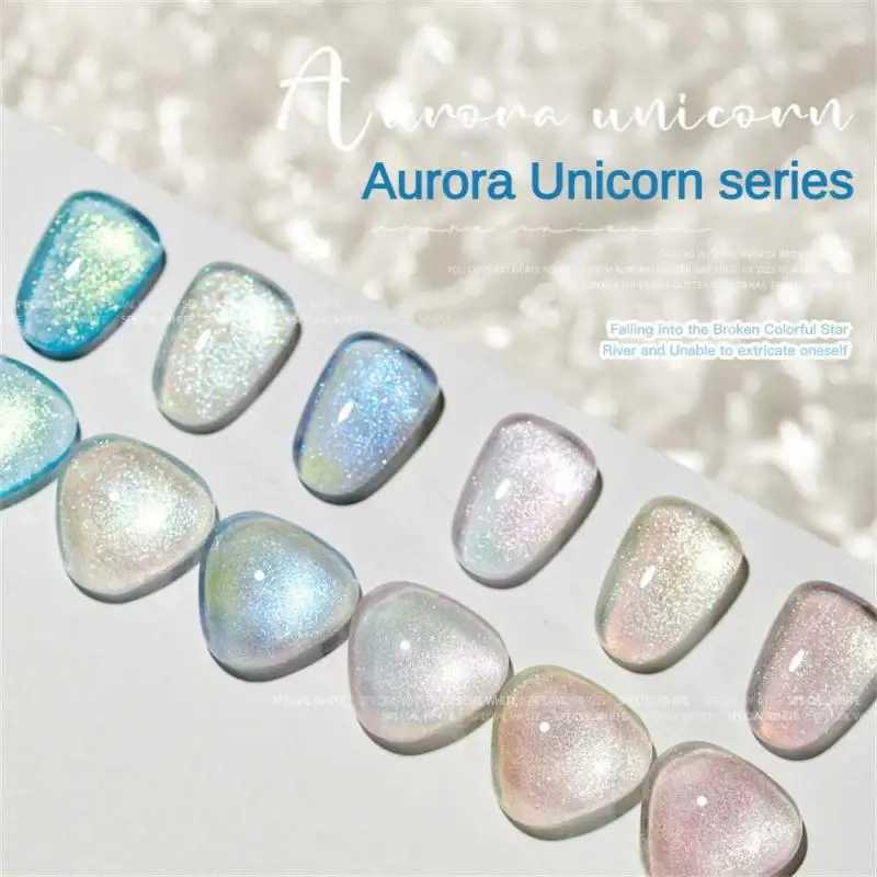 

Highlight Aurora Nail Gel Polish Diamond Glitter Gel Semi-permanent Holographic Soak Off UV Gel Varnish DIY Nail Art 15ml