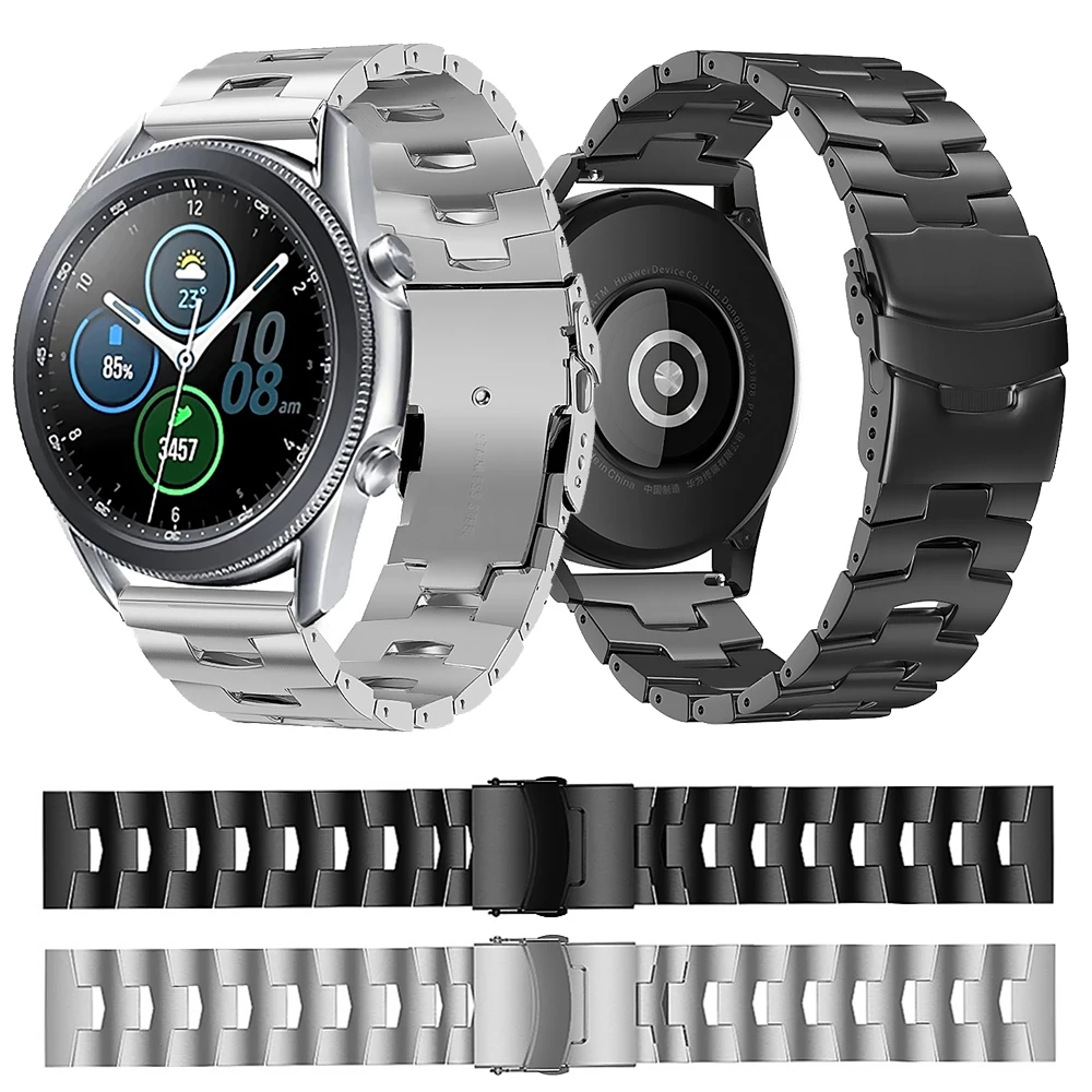 

22mm Titanium Metal Strap For Samsung Galaxy Watch3 45mm/Galaxy Watch 46mm/Gear S3 Classic Smartwatch Wrist Watch Band Bracelet