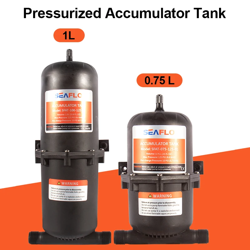 RV Pressure Pressurized Accumulator Tank 0.75L/1L Caravan Camper Marine Boat Water Pump System Stabilizing Equipment Accessories