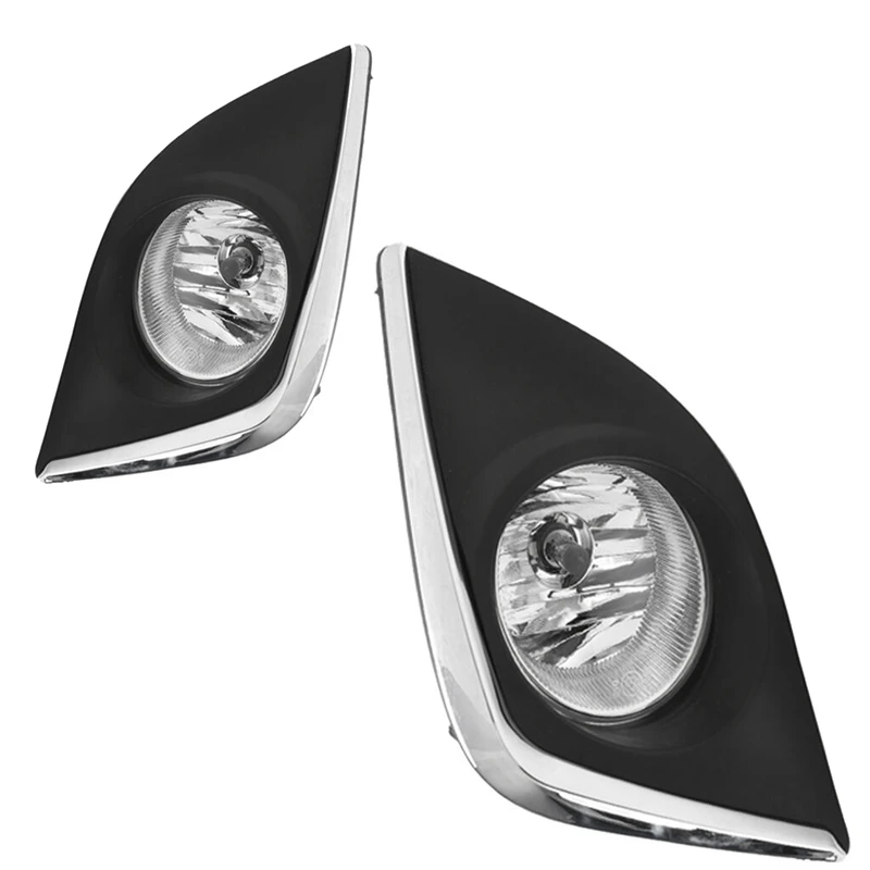

For 2014 2015 2016 Toyota Corolla Front Bumper Fog Light Clear Lens Driving Lamp Cover With Bezel + Switch Set 1 Pair