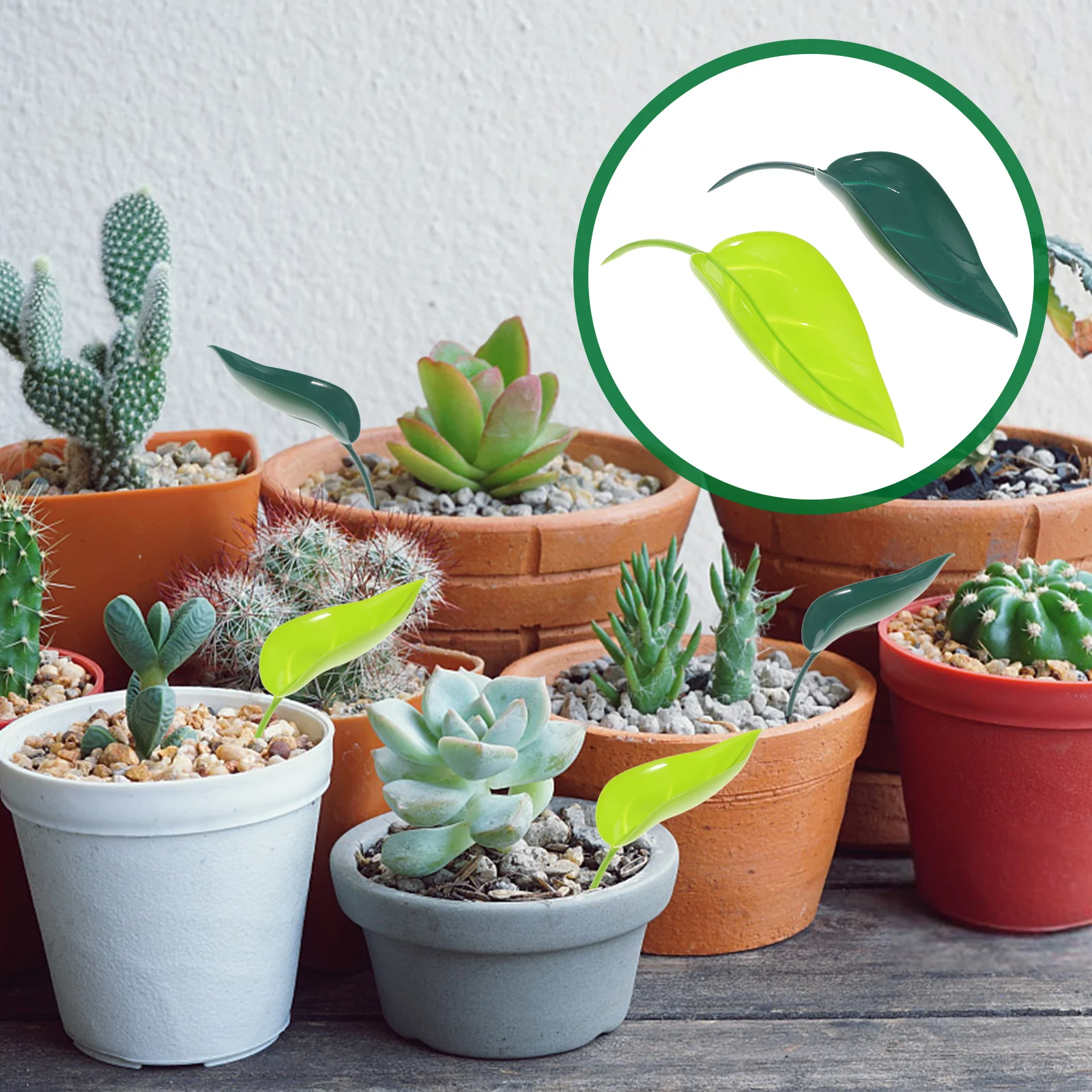 

12 Pcs Funnel Watering Device Leaf Shape Kit Pots Outdoor Potted Pp Tool Designed Potted Plants