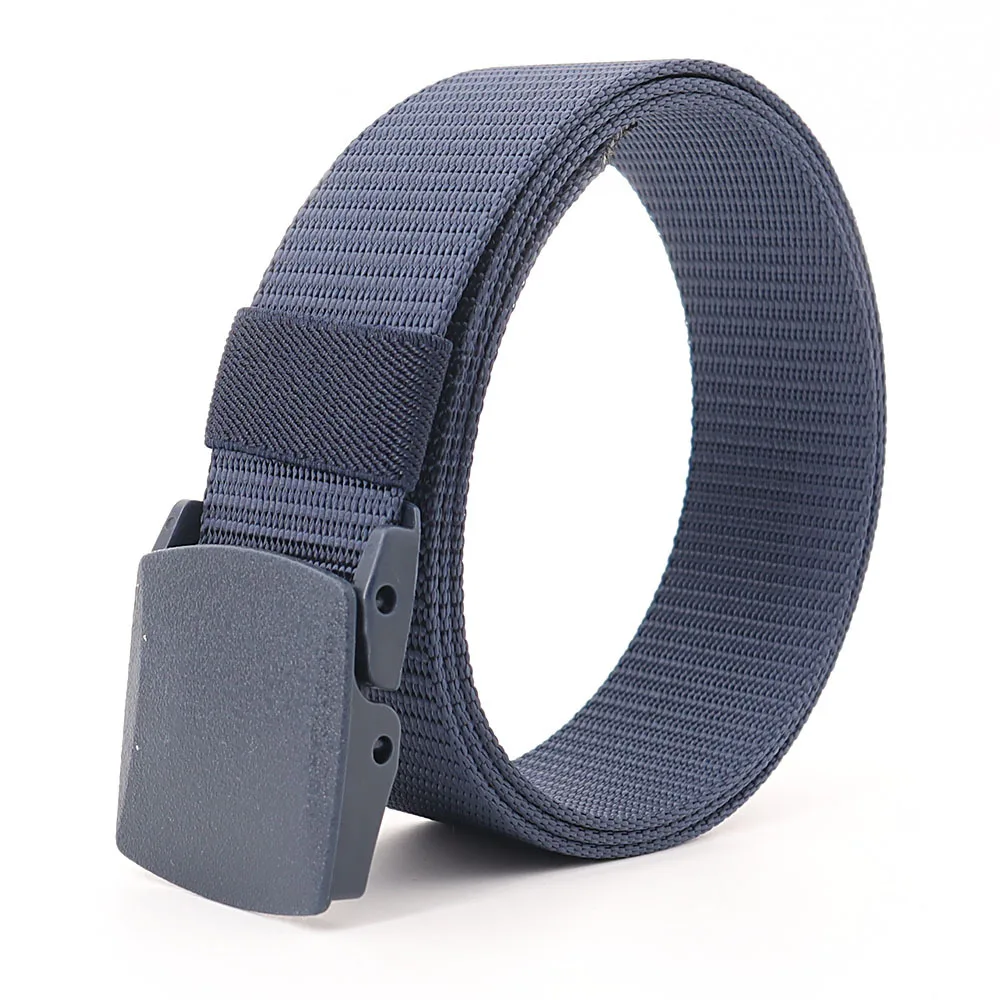 Tactical Waist Belt for Men Outdoor Plus Size 170 130 140 150 160cm Jeans Belts Nylon Strap Pants with Plastic Buckle images - 6