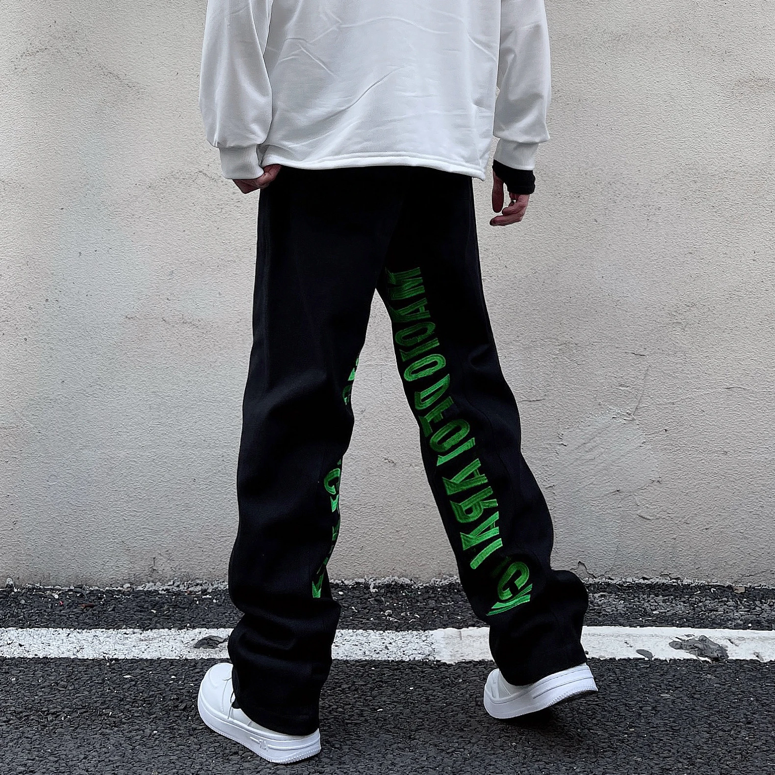 American High Street Retro Jeans Black Hip-Hop Loose Wide-Leg Pants Fried Street Ruffian Handsome Long Pants Mopping The Floor