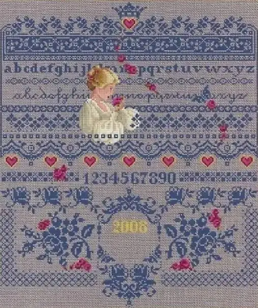 Girl Rose 46-52 DIY Игольчатый набор для вышивки крестом Набор 28ct 14ct 32ct Металлик хлопок aida