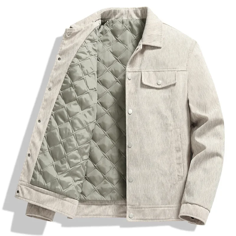 2024 новая трансграничная осенне-зимняя вельветовая мужская куртка с лацканами