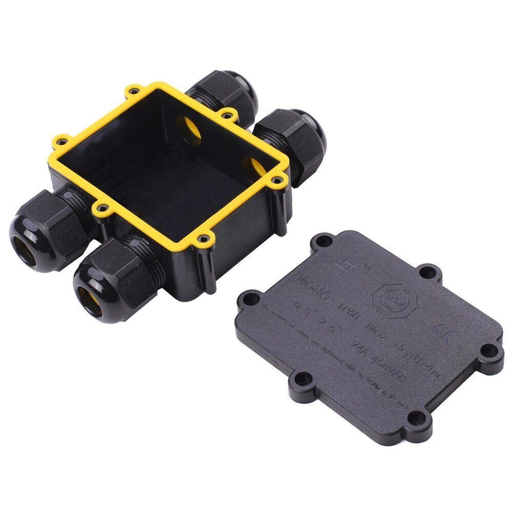 

Cable Sleeve Junction Box 4-Way Accessories Black Connection H Socket H-Box IP68 Waterproof Replacement Spare Parts