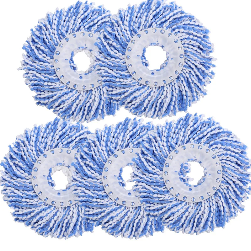 

5pcs/lot Household Sponge Fiber Mop Head Refill Replacement Home Cleaning Tool Microfiber Floor Mop Head 360 Spin Cleaning Pad