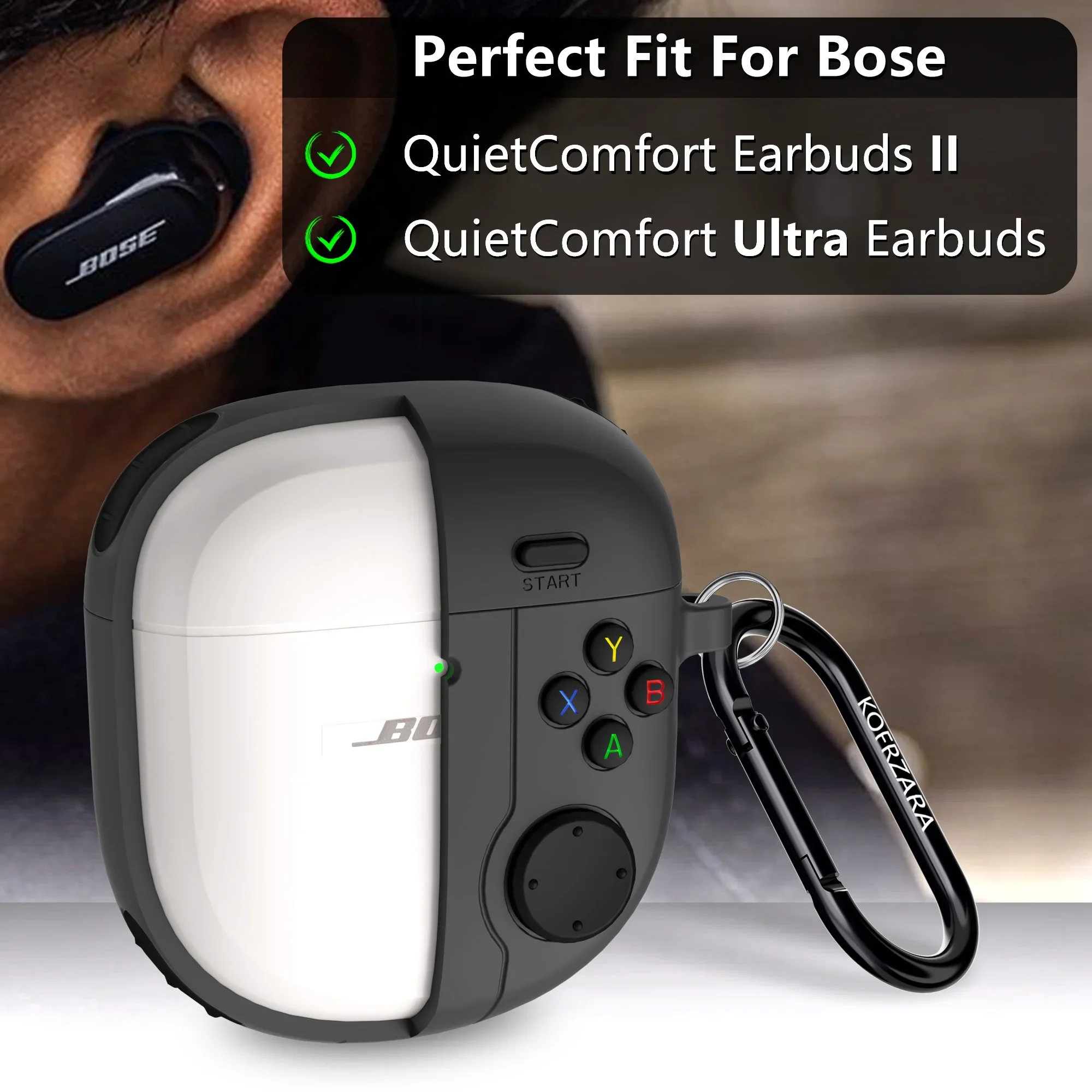 Фото Защитный чехол для наушников BOSE QuietComfort Ultra/Cicha Comfort 2, силиконовый чехол для наушников 3D Creativity QuietComfort Ultra №2