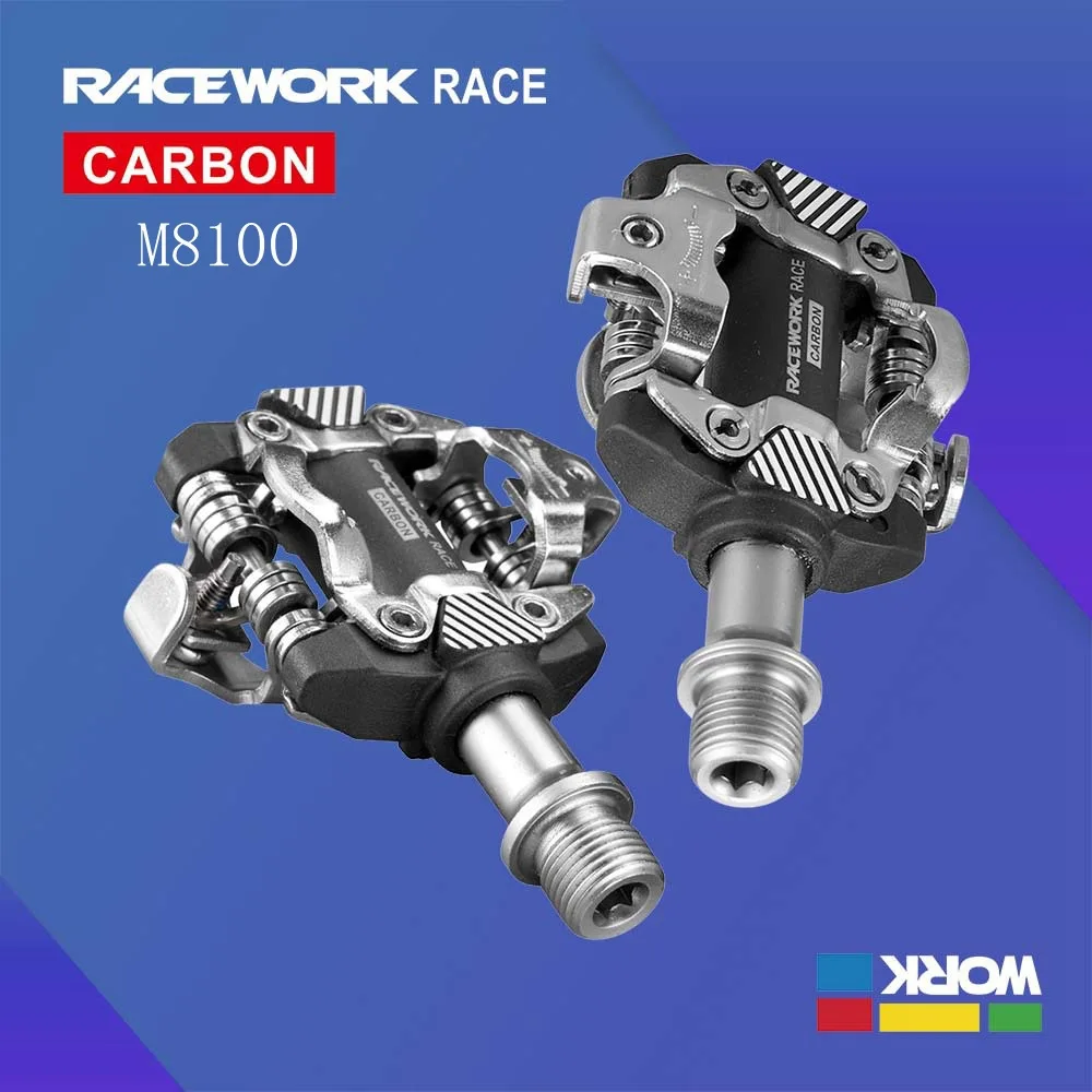 

RACEWORK Mountain Bike Lock Pedal Ultra-light Self-locking DU Bearing Pedal Pedal Mountain Bike Lock Pedal M8100
