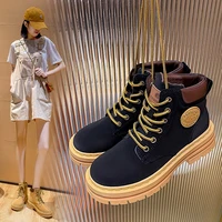 classic women ankle boots 2022 new winter new platform shoes women casual punk shoes women motorcycle design booties free
