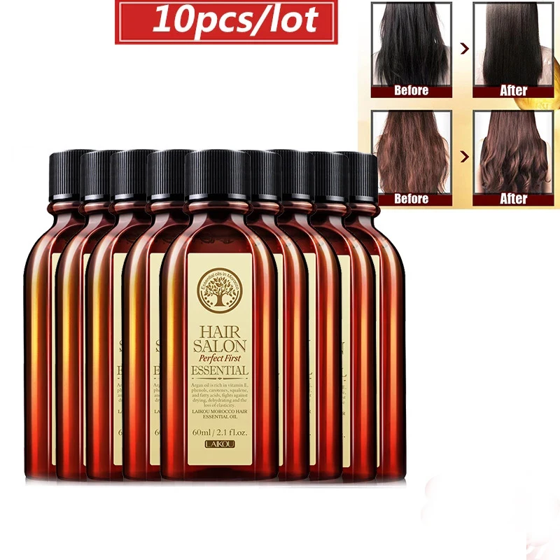 

10pcs Pure Moroccan Argan Oil Care Hair & Scalp Treatment Moisturizing Hair Easily Absorbed Oils Increase The Gloss Repair Hair