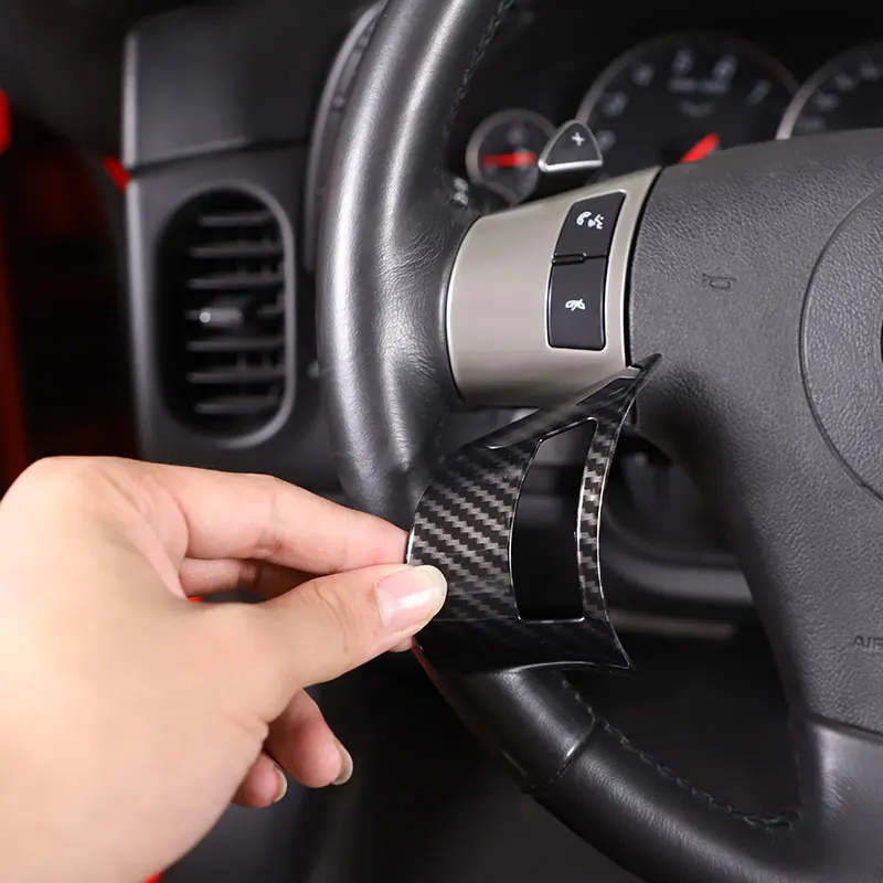 

For Chevrolet Corvette C6 2005-2013 ABS Carbon Fiber Car Steering Wheel Button Frame Trim Cover Trim Sticker Car Accessories