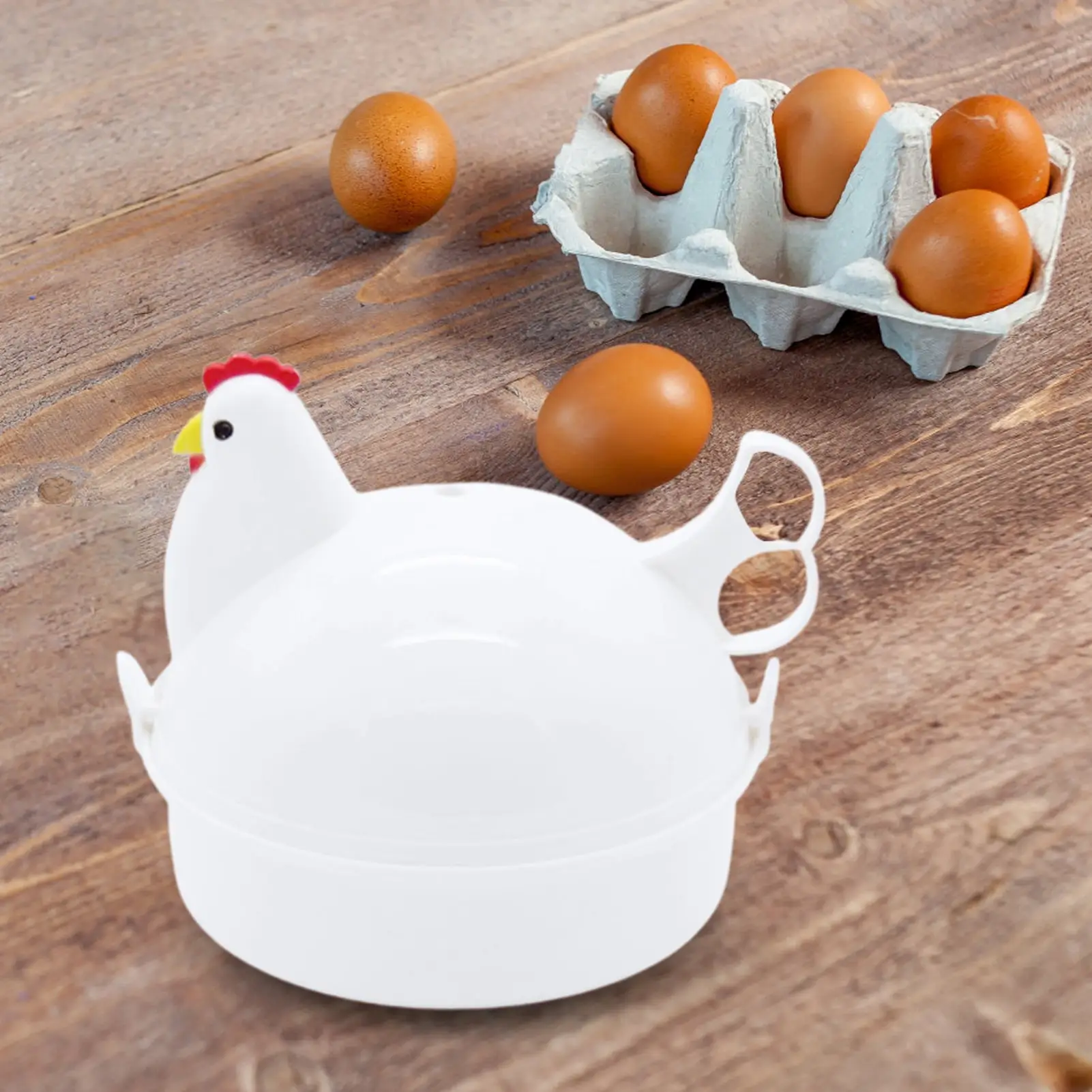 

Microwave Egg Cooker Chicken-Shaped Rapid Egg Cooker4 Eggs Electric Egg Cooker Safe Kitchen Egg Boiler Steamer Gadgets