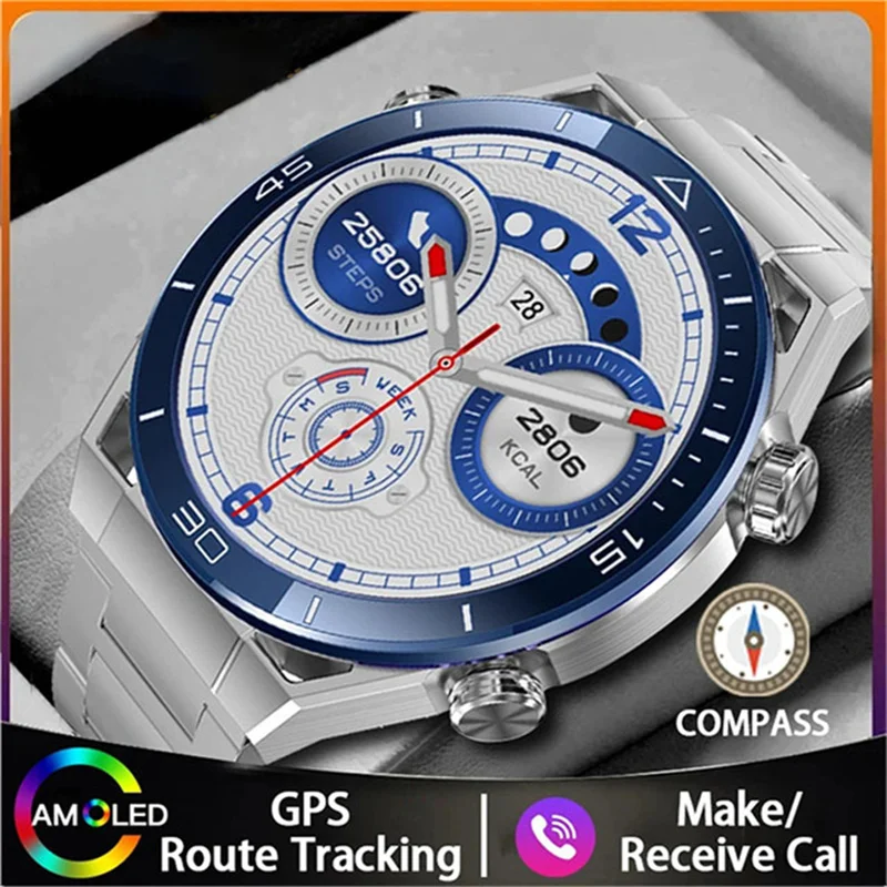 

Смарт-часы мужские с GPS, HD, Bluetooth, 454*454, сенсорный экран 1,5 дюйма