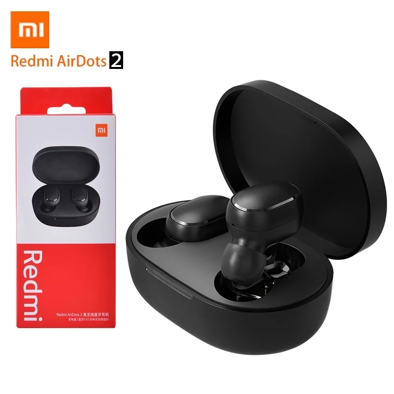 

Original Xiaomi Redmi Airdots 2 TWS Wireless Headset Mi Redmi Bluetooth Earphone Stereo Bass With Mic Handsfree True Earbud